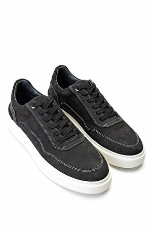 Tamer Tanca Erkek Hakiki Deri Gri Nubuk Sneakers & Spor Ayakkabı 1149 STAR001 ERK AYK Y25 GRI NBK