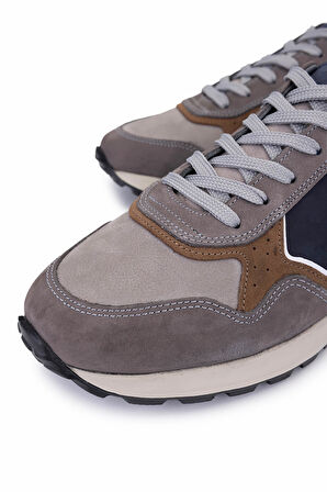 Tamer Tanca Erkek Hakiki Deri Sneakers & Spor Ayakkabı 1149 HAROLD ERK AYK Y25 GRI KMBN