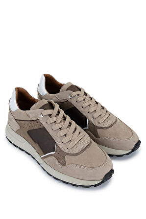 Tamer Tanca Erkek Hakiki Deri Kum Sneakers & Spor Ayakkabı 1149 HAROLD ERK AYK Y25 KUM KMBN