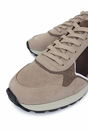 Tamer Tanca Erkek Hakiki Deri Kum Sneakers & Spor Ayakkabı 1149 HAROLD ERK AYK Y25 KUM KMBN