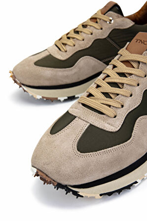 Tamer Tanca Erkek Deri & Tekstil Vizon/Haki Sneakers & Spor Ayakkabı 1149 MONACO ERK AYK Y25 VZN/HAKI PRST
