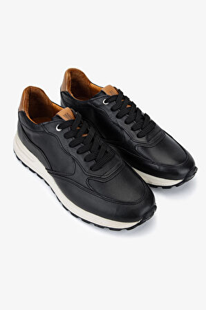 Valmenti Erkek Hakiki Deri Siyah Deri Sneakers & Spor Ayakkabı 1149 CHAMP ERK AYK Y25 SIYAH DR