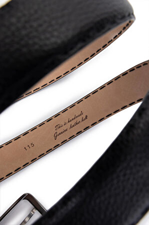 Tamer Tanca Erkek Hakiki Deri Siyah Floter Kemer 184 5416 ERK KMR Y25 SIYAH FLTR