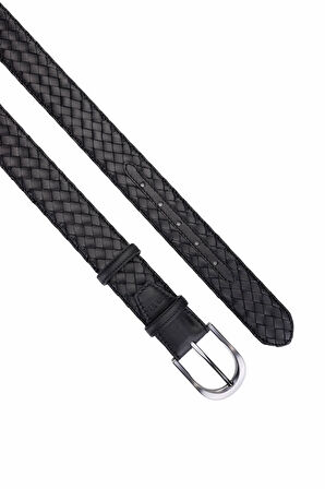 Tamer Tanca Erkek Hakiki Deri Siyah Kemer 184 5415 ERK KMR Y25 SIYAH ORGU