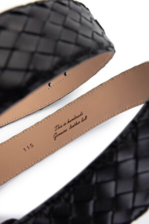 Tamer Tanca Erkek Hakiki Deri Siyah Kemer 184 5415 ERK KMR Y25 SIYAH ORGU