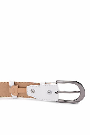 Tamer Tanca Erkek Hakiki Deri Beyaz Kemer 184 5415 ERK KMR Y25 BEYAZ ORGU