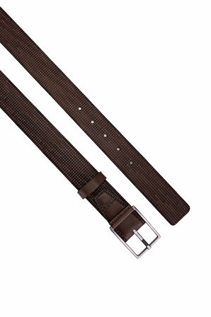 Tamer Tanca Erkek Hakiki Deri Kahverengi Kemer 184 5418 ERK KMR Y25 KAHVE KARELI