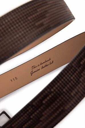 Tamer Tanca Erkek Hakiki Deri Kahverengi Kemer 184 5418 ERK KMR Y25 KAHVE KARELI