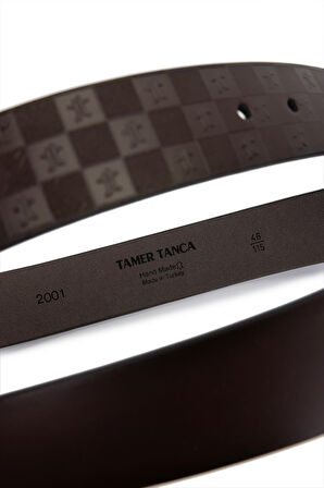 Tamer Tanca Erkek Hakiki Deri Kahverengi Spor Kemer 171 2001 ERK KMR Y25 KAHVE DR
