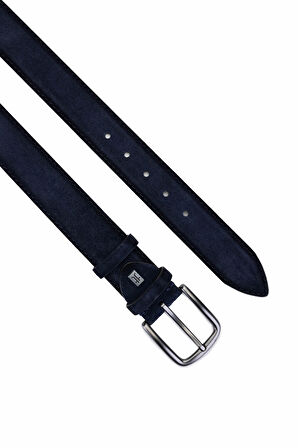 Tamer Tanca Erkek Hakiki Deri Lacivert Süet Spor Kemer 171 2003 ERK KMR Y25 LACI SUET