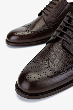 Valmenti Erkek Hakiki Deri Kahverengi Klasik Ayakkabı 183 VAL-22056 K ERK AYK Y25 KAHVE