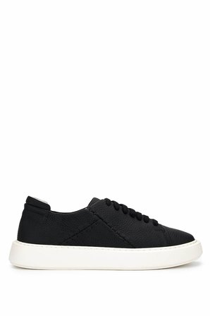 Tamer Tanca Erkek Hakiki Deri Siyah Floter Sneakers & Spor Ayakkabı 1093 1335 ERK AYK Y25 SIYAH FLTR