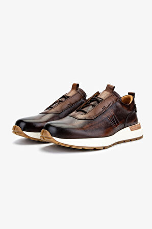 Valmenti Erkek Hakiki Deri Taba Sneakers & Spor Ayakkabı 1093 079 ERK AYK Y25 TABA ALK