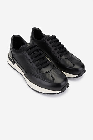 Valmenti Erkek Hakiki Deri Siyah Sneakers & Spor Ayakkabı 1093 VAL-074 ERK AYK Y25 SIYAH
