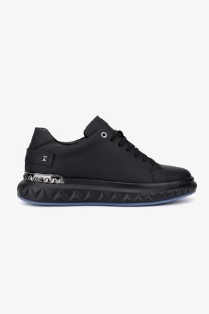 Valmenti Erkek Hakiki Deri Siyah Sneakers & Spor Ayakkabı 698 1225-7 ERK AYK SK25-26 SIYAH MET
