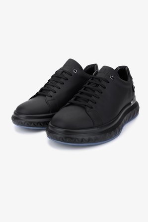 Valmenti Erkek Hakiki Deri Siyah Sneakers & Spor Ayakkabı 698 1225-7 ERK AYK SK25-26 SIYAH MET