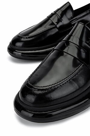 Tamer Tanca Erkek Hakiki Deri Siyah Açma Loafer Ayakkabı 756 13081 ERK AYK Y25 SIYAH ACMA