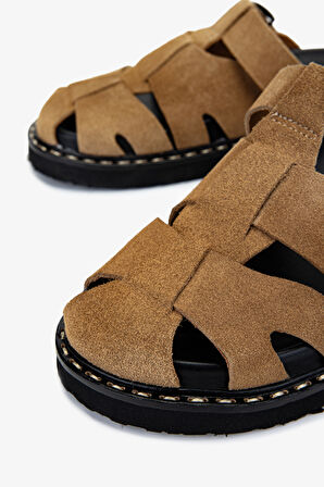 Valmenti Kadın Hakiki Deri Vizon Düz Terlik 154 1500 BN TRLK Y25 SUGERO SUET