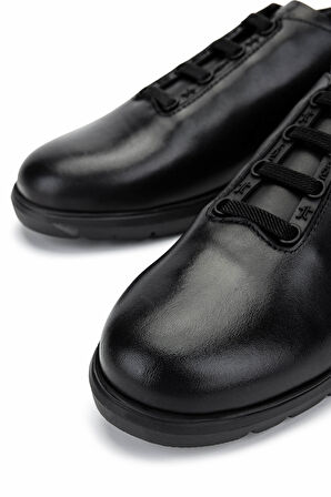 Tamer Tanca Erkek Hakiki Deri Siyah Deri Sneakers & Spor Ayakkabı 1093 1191 ERK AYK Y25 SIYAH DR