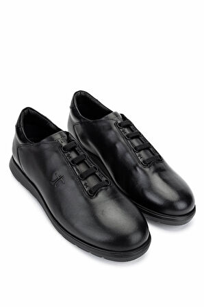 Tamer Tanca Erkek Hakiki Deri Siyah Deri Sneakers & Spor Ayakkabı 1093 1191 ERK AYK Y25 SIYAH DR