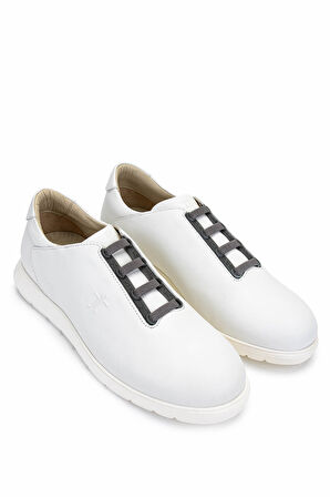 Tamer Tanca Erkek Hakiki Deri Beyaz Sneakers & Spor Ayakkabı 1093 1191 ERK AYK Y25 BEYAZ ANTIK