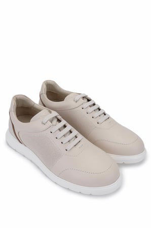 Tamer Tanca Erkek Hakiki Deri Bej Sneakers & Spor Ayakkabı 1093 1198 ERK AYK Y25 BEJ DR