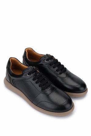 Tamer Tanca Erkek Hakiki Deri Siyah Sneakers & Spor Ayakkabı 1093 1198 ERK AYK Y25 SIYAH NAPPA DR