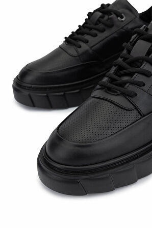 Tamer Tanca Erkek Hakiki Deri Siyah Deri Sneakers & Spor Ayakkabı 352 23023 ERK AYK SK25-26 SIYAH DR