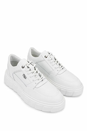 Tamer Tanca Erkek Hakiki Deri Beyaz Sneakers & Spor Ayakkabı 352 23023 ERK AYK SK25-26 BEYAZ DR