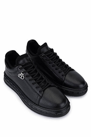Tamer Tanca Erkek Siyah Deri Sneakers & Spor Ayakkabı 352 23105 ERK AYK SK25-26 SIYAH DR