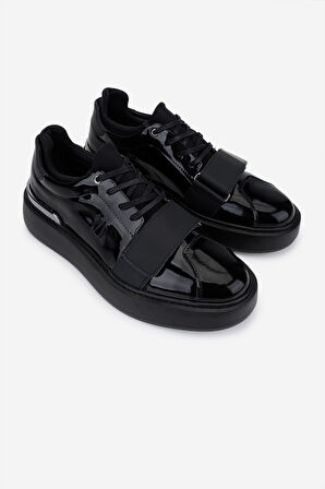 Valmenti Erkek Hakiki Deri Siyah Rugan Sneakers & Spor Ayakkabı 352 23106 ERK AYK SK25-26 SIYAH RGN