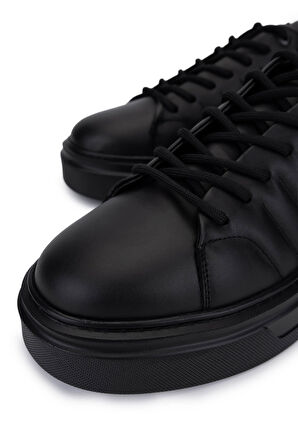 Tamer Tanca Erkek Hakiki Deri Siyah Deri Sneakers & Spor Ayakkabı 352 23141 ERK AYK SK25-26 SIYAH DR