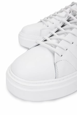 Tamer Tanca Erkek Hakiki Deri Beyaz Sneakers & Spor Ayakkabı 352 23141 ERK AYK SK25-26 BEYAZ DR