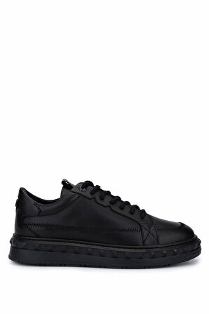 Tamer Tanca Erkek Hakiki Deri Siyah Deri Sneakers & Spor Ayakkabı 352 23159 ERK AYK SK25-26 SIYAH DR