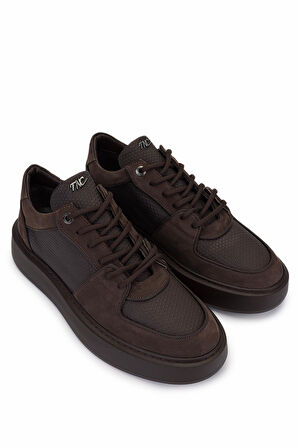 Tamer Tanca Erkek Hakiki Deri Kahverengi Sneakers & Spor Ayakkabı 352 23403 ERK AYK SK25-26 KAHVE