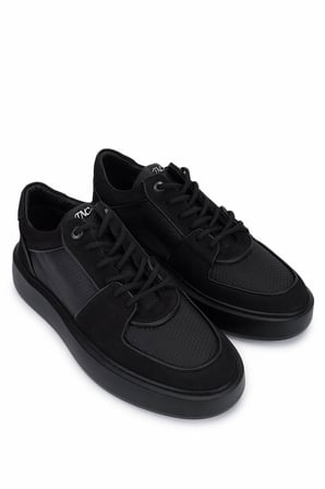 Tamer Tanca Erkek  Hakiki Deri Siyah Sneakers & Spor Ayakkabı 352 23403 ERK AYK SK25-26 SIYAH