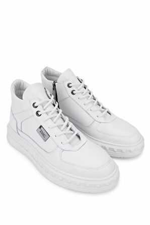 Tamer Tanca Erkek Hakiki Deri Beyaz Sneakers & Spor Bot 352 23521 ERK BOT SK25-26 BEYAZ DR