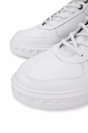 Tamer Tanca Erkek Hakiki Deri Beyaz Sneakers & Spor Bot 352 23521 ERK BOT SK25-26 BEYAZ DR
