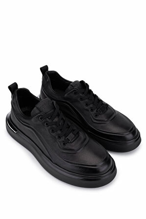 Tamer Tanca Erkek Hakiki Deri Siyah Deri Sneakers & Spor Ayakkabı 298 2850-6E01 ERK AYK SK25-26 SIYAH DR