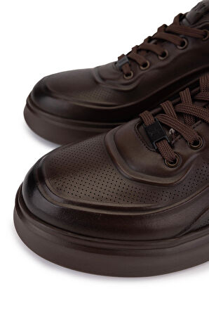 Tamer Tanca Erkek Hakiki Deri Kahverengi Sneakers & Spor Ayakkabı 298 2850-6E01 ERK AYK SK25-26 KAHVE DR