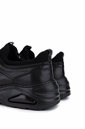 Tamer Tanca Erkek Hakiki Deri Siyah Sneakers & Spor Ayakkabı 298 3138-2527 ERK AYK SK25-26 SIYAH ATLAS