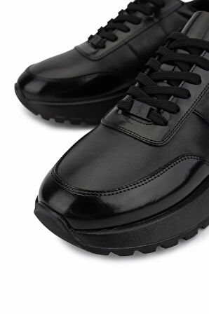 Tamer Tanca Erkek Hakiki Deri Siyah Açma Sneakers & Spor Ayakkabı 298 3229-2665 ERK AYK SK25-26 SYH ACMA/SYH ATLS
