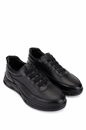 Tamer Tanca Erkek Hakiki Deri Siyah Sneakers & Spor Ayakkabı 298 1401-F603 ERK AYK SK25-26 SIYAH ATLAS