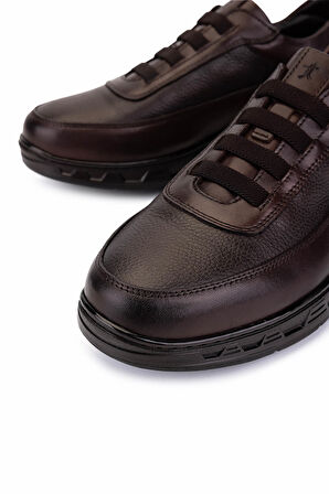 Tamer Tanca Erkek Hakiki Deri Kahverengi Sneakers & Spor Ayakkabı 298 1401-F603 ERK AYK SK25-26 KESTANE ATLAS