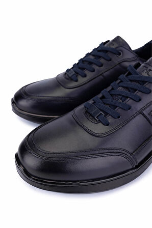 Tamer Tanca Erkek Hakiki Deri Lacivert Casual Ayakkabı 298 3099-23059 ERK AYK SK25-26 LACI SLVR ALKL