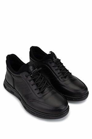 Tamer Tanca Erkek Hakiki Deri Siyah Casual Ayakkabı 298 3057-56602 ERK AYK SK25-26 SIYAH ATLAS