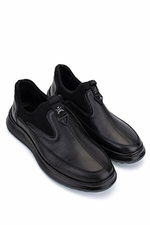 Tamer Tanca Erkek Hakiki Deri Siyah Casual Ayakkabı 298 2638-9676 ERK AYK SK25-26 SIYAH ATLAS