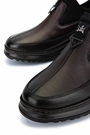 Tamer Tanca Erkek Hakiki Deri Kahverengi Casual Ayakkabı 298 2638-9676 ERK AYK SK25-26 KAHVE ATLAS