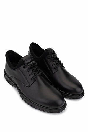 Tamer Tanca Erkek Hakiki Deri Siyah Casual Ayakkabı 298 3122-W3050 ERK AYK SK25-26 SIYAH ATLAS