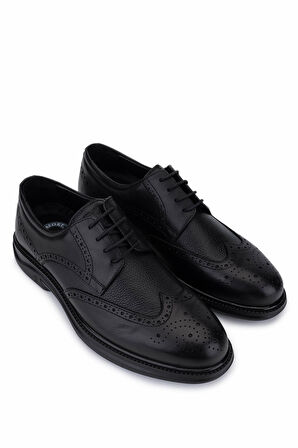 Tamer Tanca Erkek Hakiki Deri Siyah Klasik Ayakkabı 298 2320-2087 ERK AYK SK25-26 SIYAH DR/FLTR